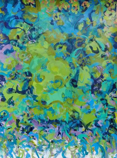 Original Abstract Garden Paintings by Barbie Geri