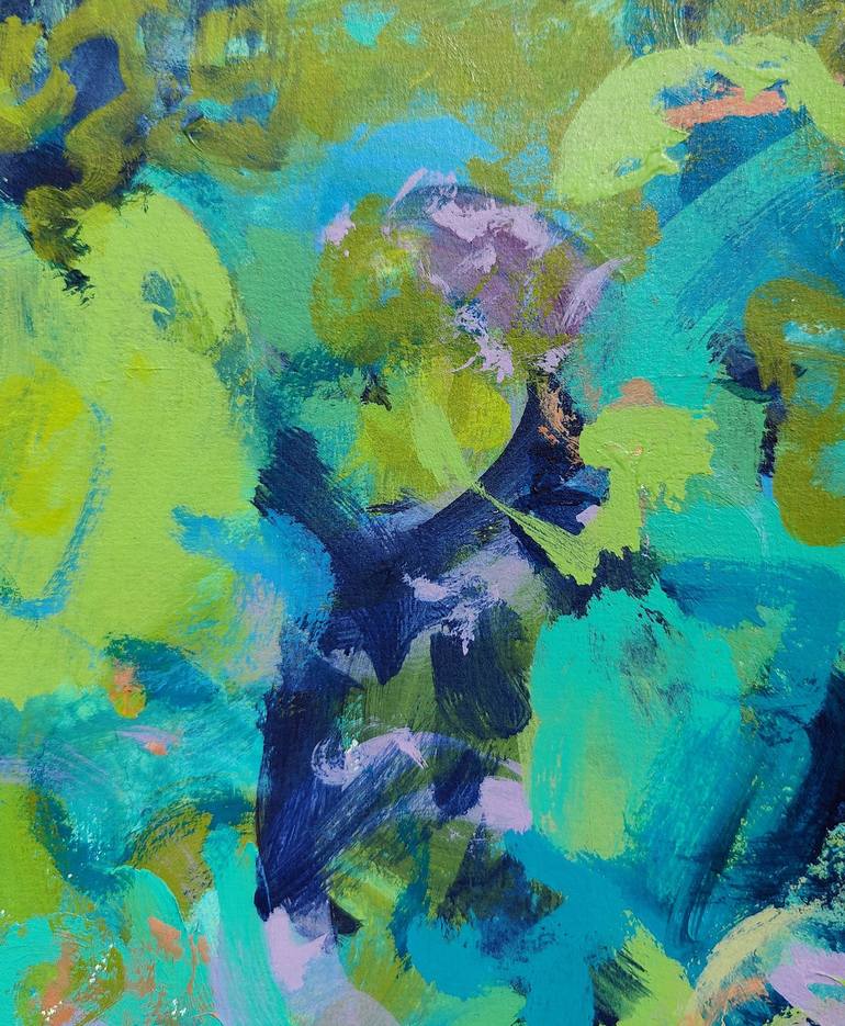 Original Abstract Garden Painting by Barbie Geri