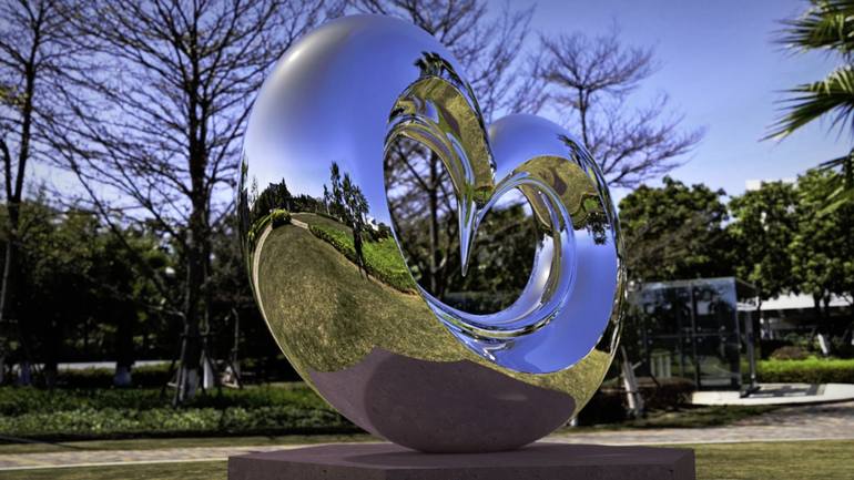 Original Abstract Sculpture by Daniel Kei Wo