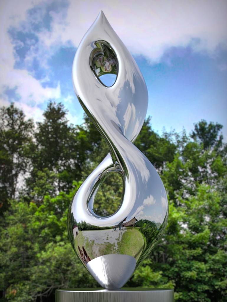 Original Abstract Sculpture by Daniel Kei Wo