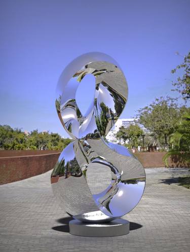 Original Abstract Sculpture by Daniel Kei Wo