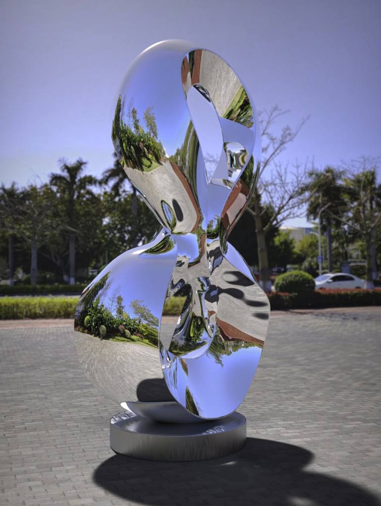 Original Abstract Sculpture by Daniel Kei Wo