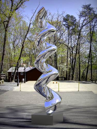 Original Abstract Sculpture by Daniel Kei Wo