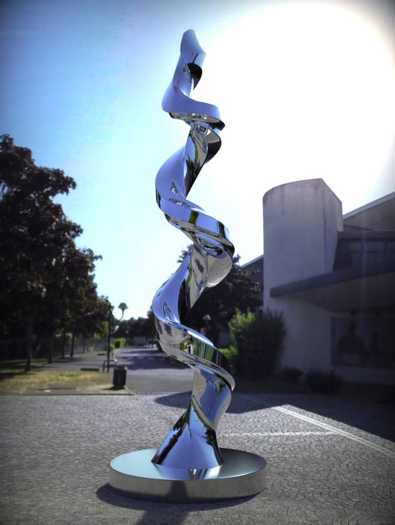 Original Abstract Sculpture by Daniel Kei Wo