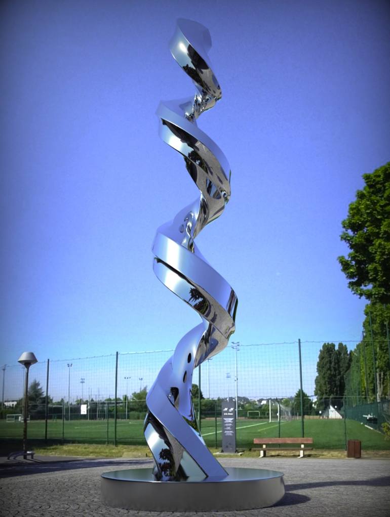 Original Abstract Sculpture by Daniel Kei Wo