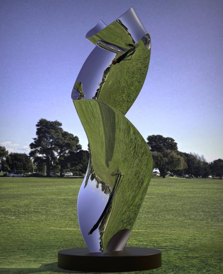Original Abstract Sculpture by Daniel Kei Wo