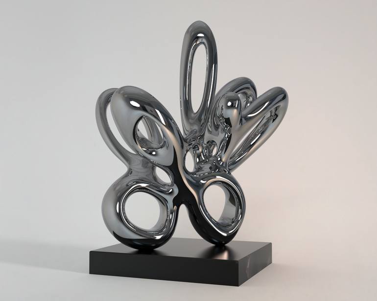 Original Geometric Abstract Sculpture by Daniel Kei Wo