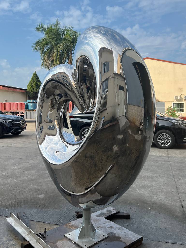 Original Geometric Abstract Sculpture by Daniel Kei Wo