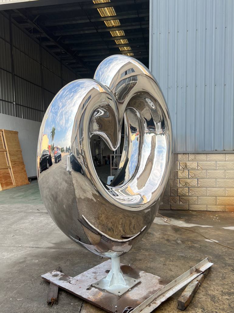Original Geometric Abstract Sculpture by Daniel Kei Wo