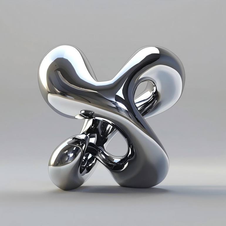 Original Geometric Abstract Sculpture by Daniel Kei Wo