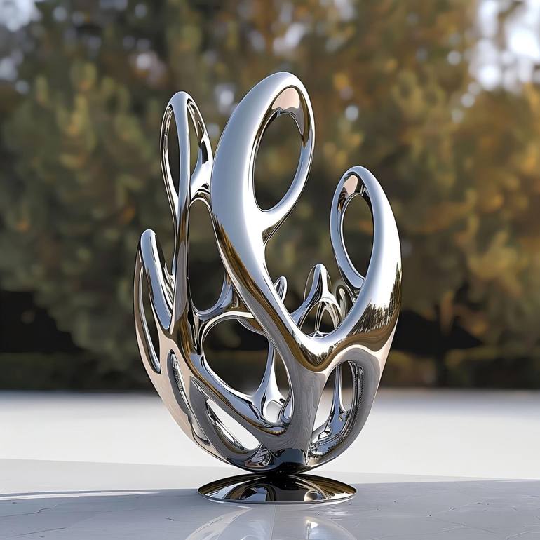 Original Geometric Abstract Sculpture by Daniel Kei Wo