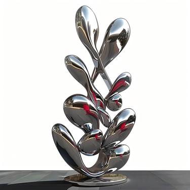 Original Geometric Abstract Sculpture by Daniel Kei Wo