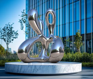 Original Contemporary Abstract Sculpture by Daniel Kei Wo