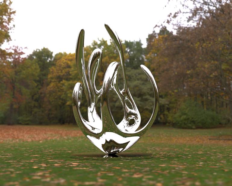 Original Abstract Expressionism Abstract Sculpture by Daniel Kei Wo