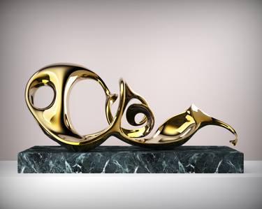 Original Abstract Expressionism Abstract Sculpture by Daniel Kei Wo