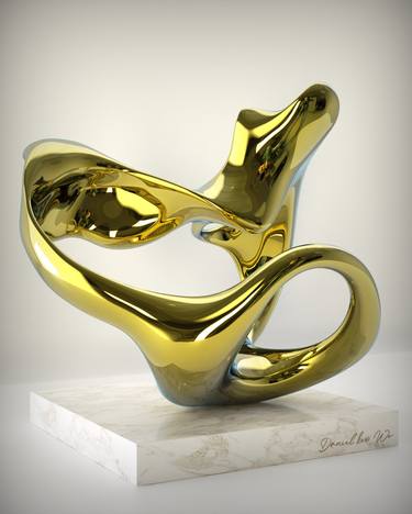 Original Abstract Expressionism Abstract Sculpture by Daniel Kei Wo