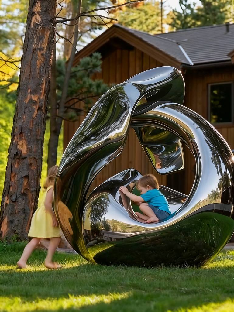 Original Abstract Home Sculpture by Daniel Kei Wo