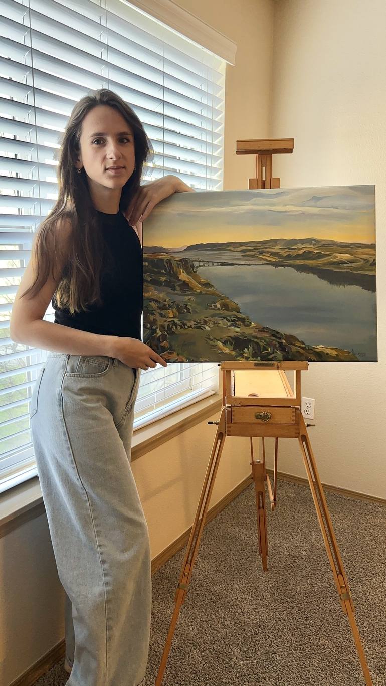 Original Impressionism Landscape Painting by Angela Moiseieva