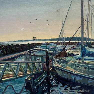 Print of Realism Boat Paintings by Angela Moiseieva
