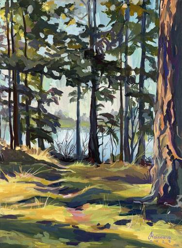 Original Expressionism Landscape Painting by Angela Moiseieva