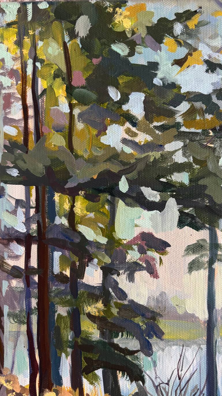 Original Expressionism Landscape Painting by Angela Moiseieva