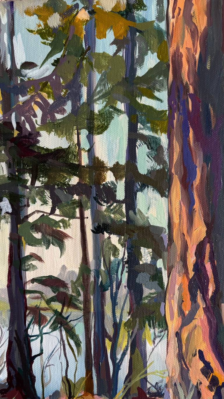 Original Expressionism Landscape Painting by Angela Moiseieva