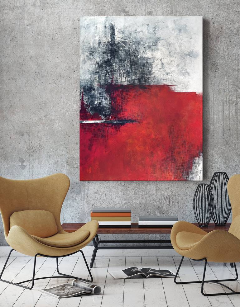 Original Abstract Expressionism Abstract Painting by Peisy Ting