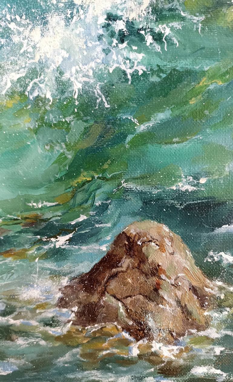 Original Impressionism Seascape Painting by Tetyana Donets