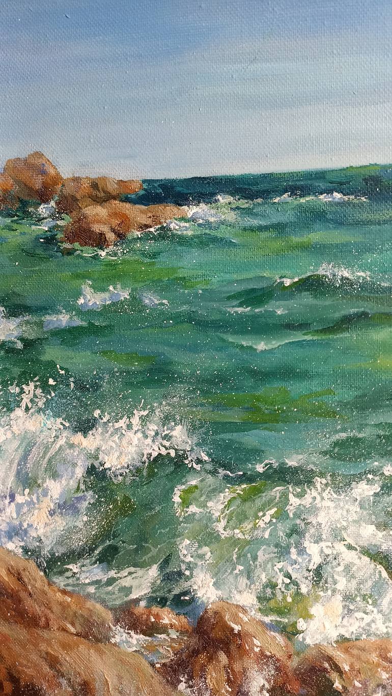 Original Impressionism Seascape Painting by Tetyana Donets