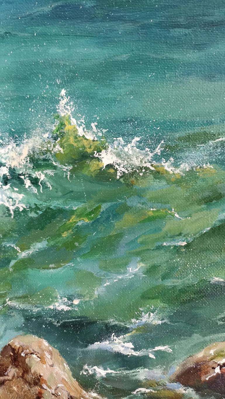 Original Impressionism Seascape Painting by Tetyana Donets