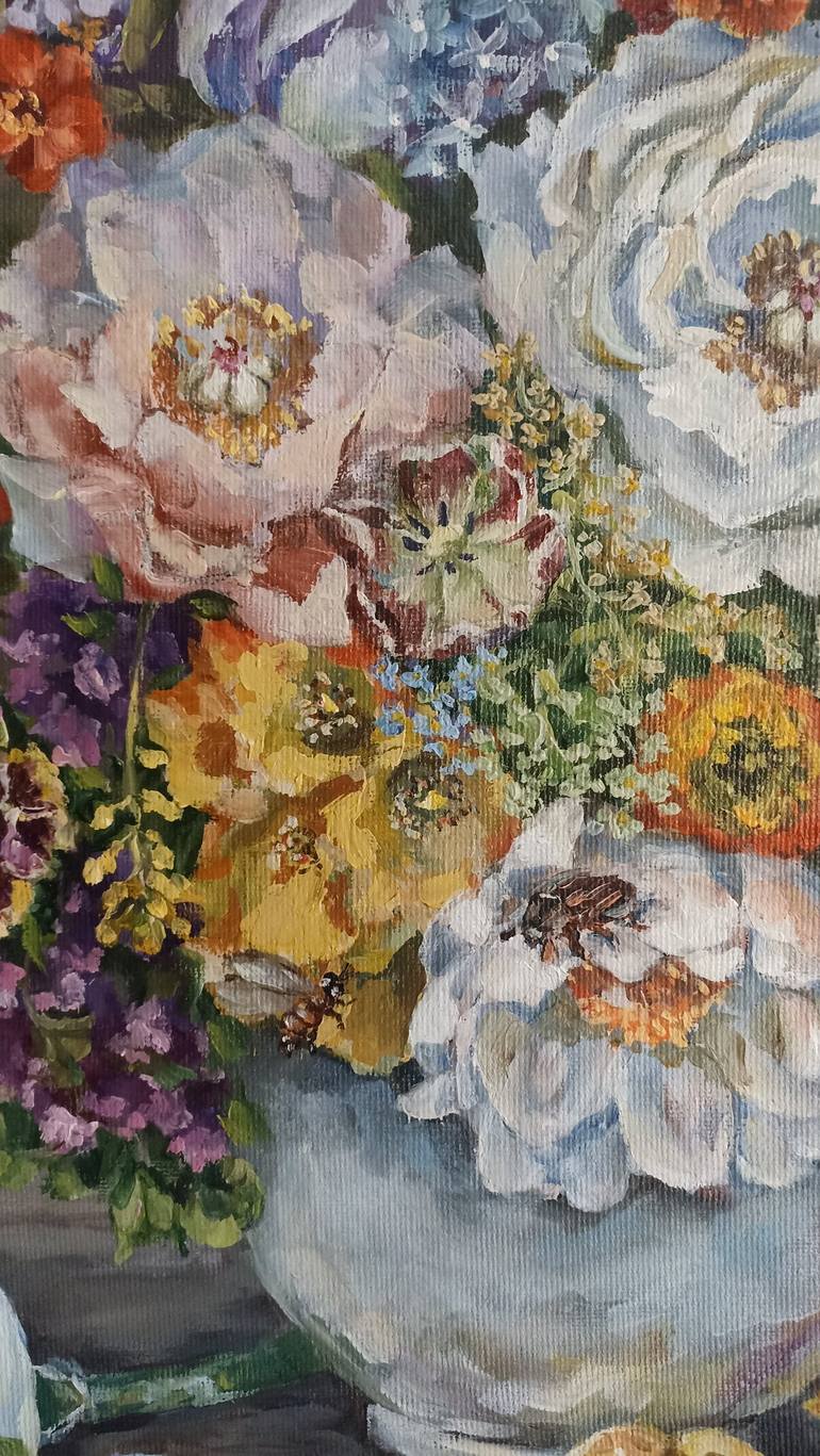 Original Impressionism Floral Painting by Tetyana Donets