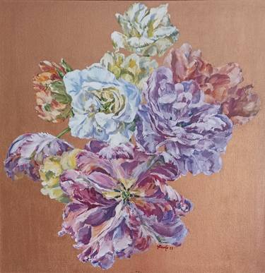 Print of Impressionism Floral Paintings by Tetyana Donets