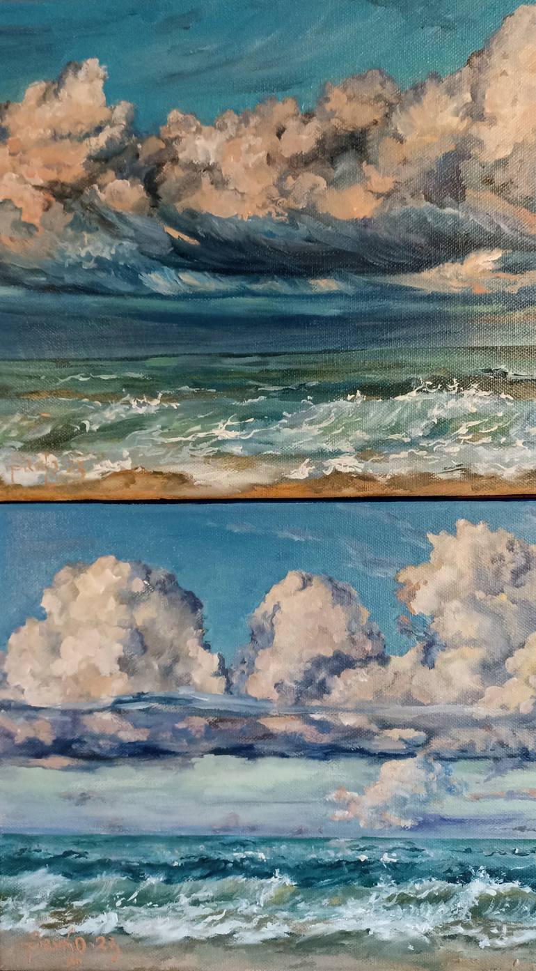 Original Impressionism Beach Painting by Tetyana Donets