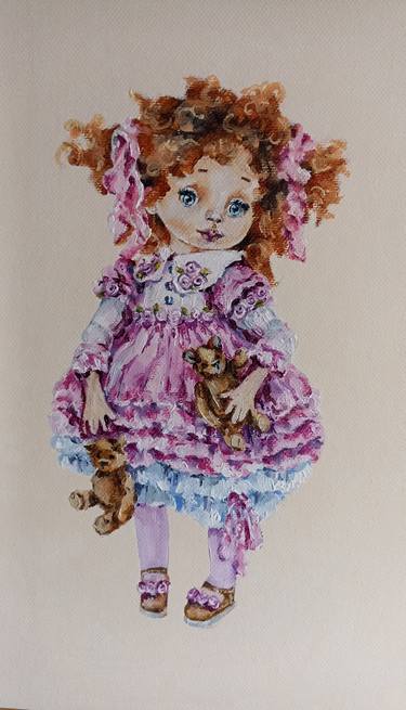 Original Contemporary Cartoon Painting by Tetyana Donets
