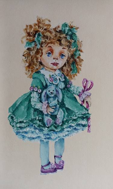 Original Impressionism Cartoon Painting by Tetyana Donets