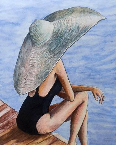 Original Figurative Beach Drawings by SOMNATH TAMBE