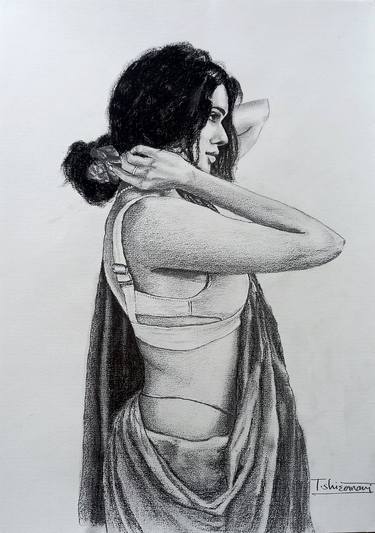 Print of Women Drawings by SOMNATH TAMBE