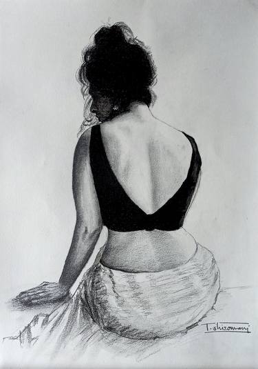 Print of Figurative Women Drawings by SOMNATH TAMBE
