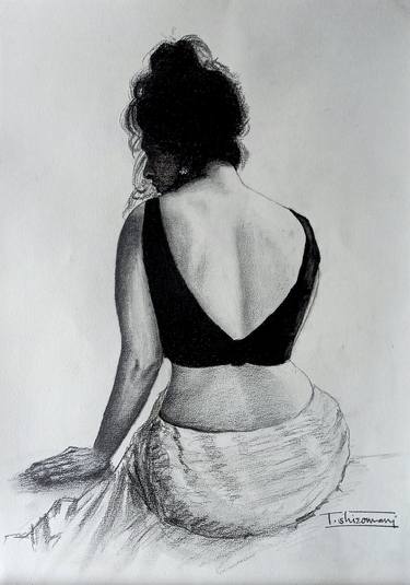 Original Women Drawings by SOMNATH TAMBE