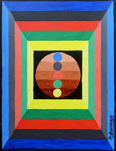 Original Algorithmic Abstract Paintings by Somnath Tambe