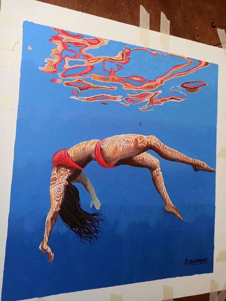 Original Figurative Women Painting by Somnath Tambe
