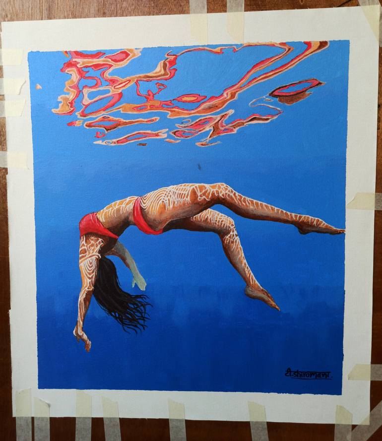 Original Figurative Women Painting by Somnath Tambe