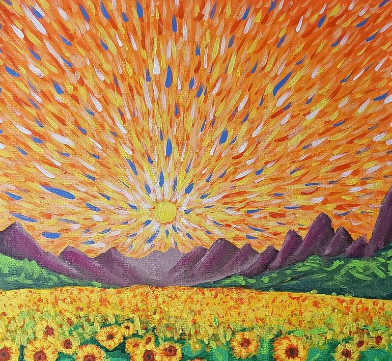 Original Abstract Expressionism Floral Painting by Somnath Tambe