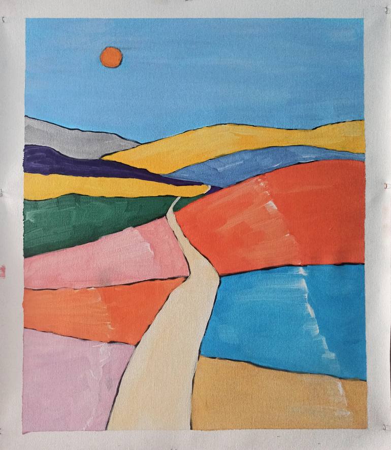Original Color Field Painting Abstract Painting by Somnath Tambe