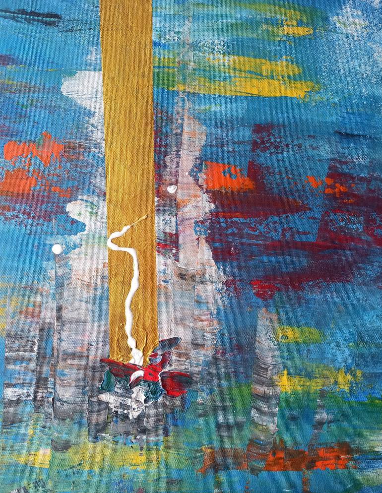 Original Abstract Expressionism Abstract Painting by Somnath Tambe