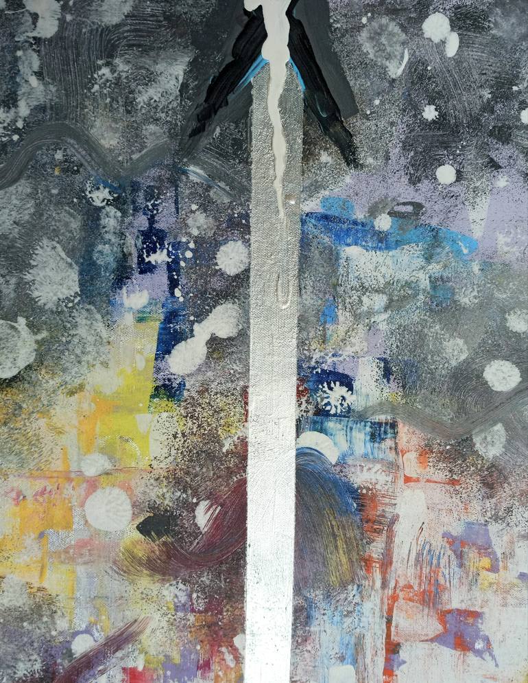 Original Abstract Expressionism Abstract Painting by Somnath Tambe