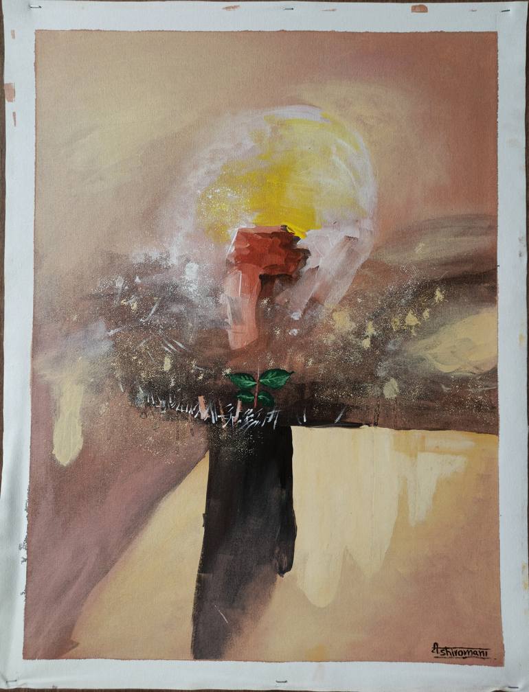 Original Abstract Expressionism Abstract Painting by Somnath Tambe