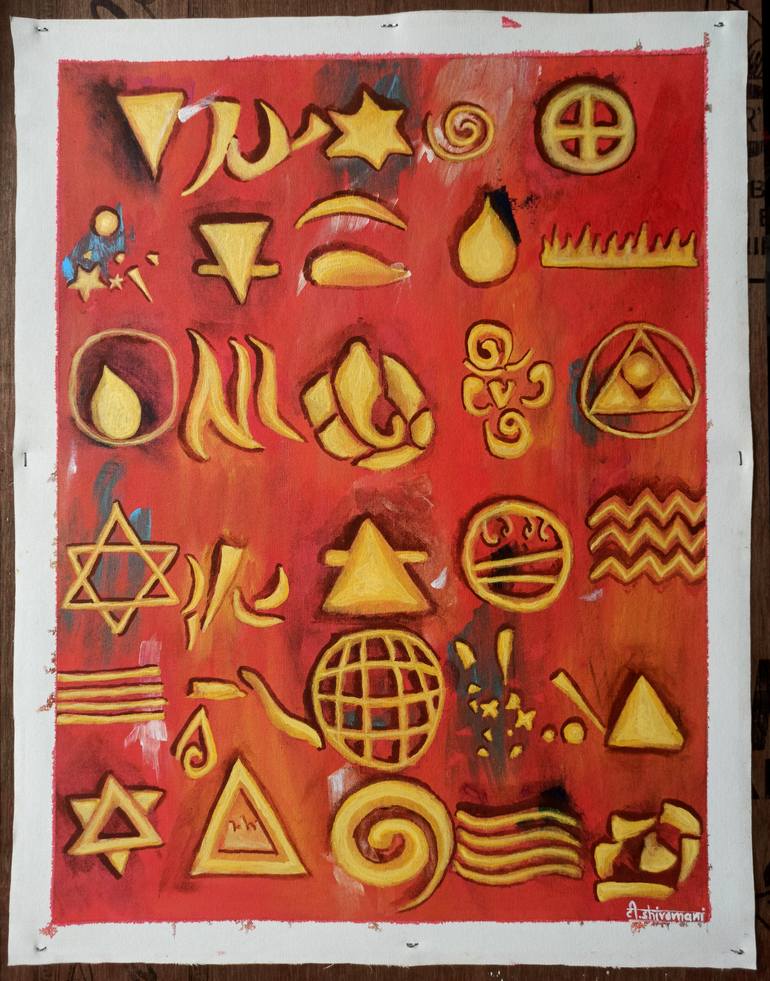 Original Abstract Expressionism Abstract Painting by Somnath Tambe