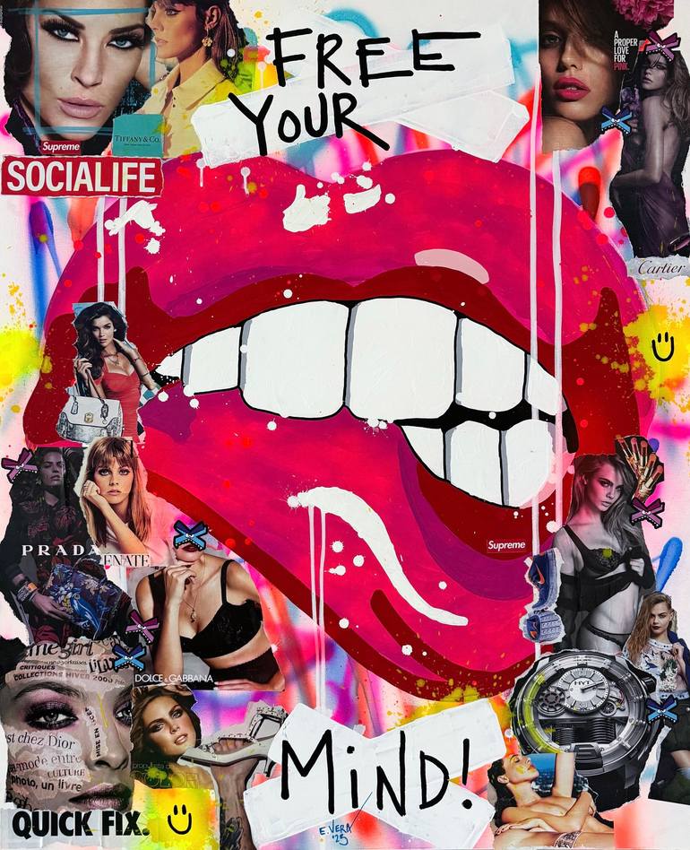 Original Pop Culture/Celebrity Painting by Esteban Vera | Pop Art Art on Canvas | Free your mind