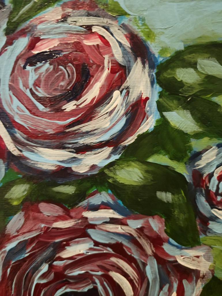 Original Abstract Floral Painting by Dawn Petrillo